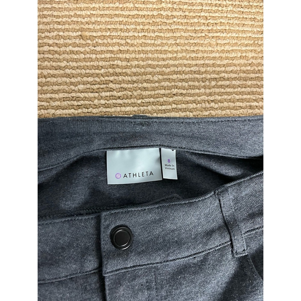 Athleta‎ Women's Avenue Ponte Skinny Pants Size 8 Dark Gray Stretch Pockets - Picture 4 of 10